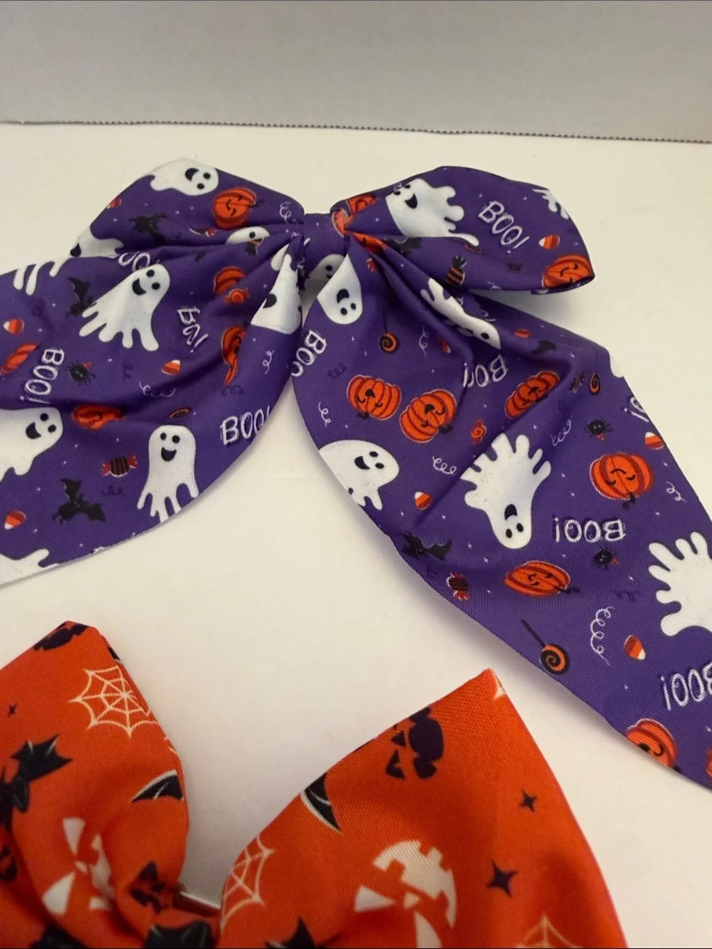 Halloween Print Kids Hair Bows Your Choice Assorted Orange, Purple, Black, White